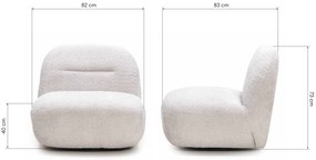 Otočné designové křeslo Giorgia šedo-béžové