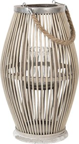 Drevená lucerna Lilli - Ø 23 * 40 cm