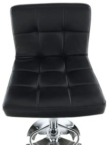 Barová stolička, čierna ekokoža/chróm, KANDY NEW