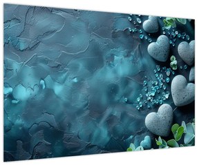 Obraz - Kamene tvaru srdca (90x60 cm)