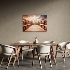 Obraz - drevený most (70x50 cm)