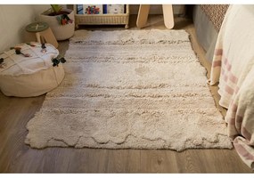 Krémový bavlnený detský hrací koberec 120x160 cm Veggie Garden – Lorena Canals