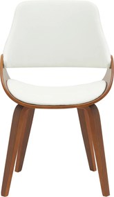 Sada 2 ks jedálenskej stoličky Vangale - orech/biela