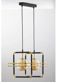 Jupiter 2026 - Luster na lanku FIORI 2xG9/10W/230V čierna/zlatá/béžová