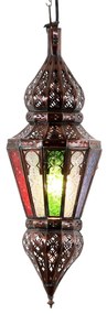 Orientálna závesná lampa Nura farebná