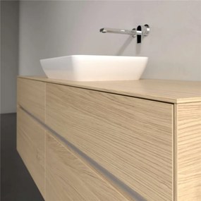 VILLEROY &amp; BOCH Collaro závesná skrinka pod umývadlo na dosku (umývadlo v strede), 4 zásuvky, 1600 x 500 x 548 mm, Nordic Oak, C12000VJ