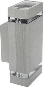 BERGE LED vonkajšie svietidlo HANA strieborné - 2 x GU10 - 230V