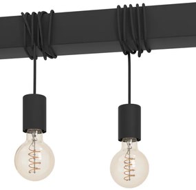 Eglo 39937 - Luster na lanku TOWNSHEND-B 5xE27/40W/230V čierna