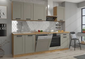 Moderná kuchyňa Luna 190 cm - dub artisan / šedá