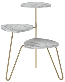 Stojan na kvetiny v bielo-zlatej farbe Novogratz Athena