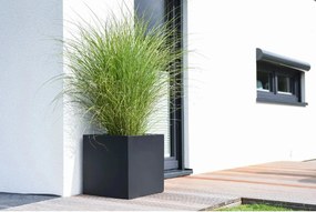 Kvetináč BLOCK, sklolaminát, 50x50x50 cm, antracit