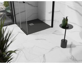 Mexen Stone+, štvorcová vanička z minerálneho kompozitu 80 x 80 cm, antracitová, 44718080