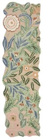 Zelený ručne tkaný vlnený behúň 60x230 cm Bryony Shaped Floral – Flair Rugs