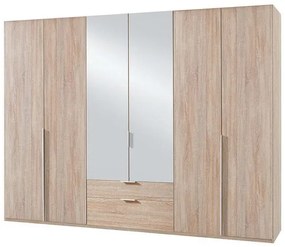 Skriňa Moritz  - 270x208x58  cm (dub, zrkadlo)