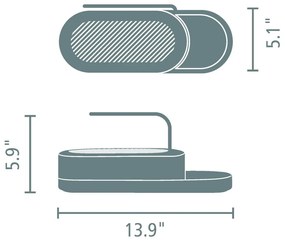 Biely plastový stojan na umývacie prostriedky SinkStyle – Brabantia