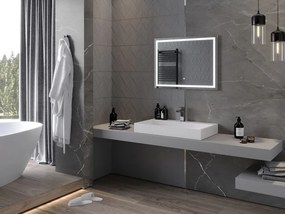 Mexen Miko, LED kúpeľňové zrkadlo s podsvietením 80 x 60 cm, 6000K, ochrana proti zahmlievaniu, 9819-080-060-611-00