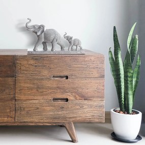 DEKORAČNÁ SOŠKA ELDO 17X6X13 CM STRIEBORNÁ