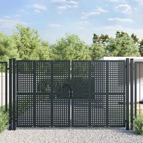 Záhradná brána antracitová 300x225 cm oceľ 154569