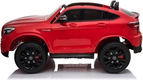 LEAN CARS Elektrické autíčko Mercedes GLC 63S LED MP3 červené lakované
