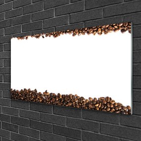 Skleneny obraz Káva zrnká kuchyňa 140x70 cm