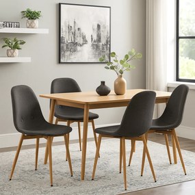 Noela Látková jedálenská stolička MARIE tmavo šedá