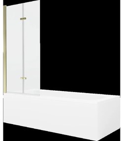 Mexen Vega obdĺžniková vaňa 170 x 70 cm s obkladom a 2-krídlovou zástenou 80 cm, Transparentné, Zlatá - 550117070X9208025000