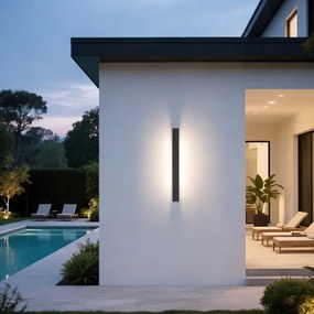 Brilagi - LED vonkajšie nástenné svietidlo AQUA LINE LED/12W/230V 45 cm IP44 antracit CRI 90