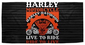 Sablio Uterák Harley-Davidson Live to ride, ride to live - 70x140 cm