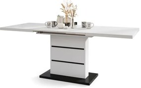 Rozkladací jedálenský stôl PAOLO biela/čierna