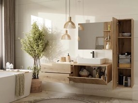 Závěsná koupelnová skříňka Ryfo 31 cm dub evoke