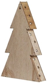 LED dekorácia vianočný stromček svetlé drevo JUVA Beliani