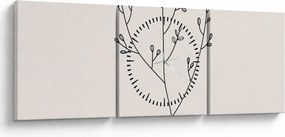 Obraz - Lúčny kvet N⁰3 (s hodinami) (90x30 cm)