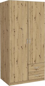 Šatníková skriňa Case, 91 cm, dub artisan