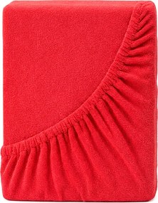 4Home froté prestieradlo IDEAL červená, 90–100 x 200 cm, 90–100 x 200 cm