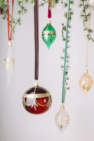 Bella Rose Sklenená vianočná ozdoba Oliva Mat