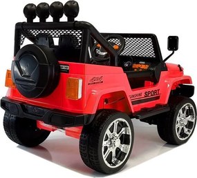 LEAN CARS Elektrické autíčko Jeep S2388 červené 4x45W