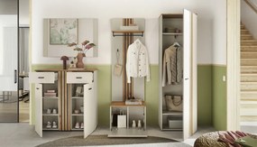 Predsieňová šatníková skriňa Lima, béžová kašmír/dub evoke