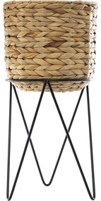 KVETINÁČ Z MORSKEJ TRÁVY SO STOJANOM AYA NATURAL SADA 2KS 54X25 CM+43X20 CM HNEDÁ