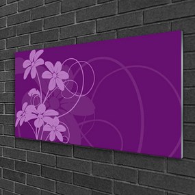 Skleneny obraz Abstrakcja kvety art 100x50 cm