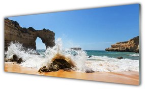 Obraz plexi Pláž more vlny krajina 125x50 cm