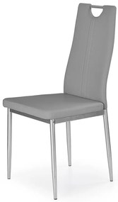 Jedálenská stolička JAFFE – oceľ, ekokoža, viac farieb Krémová