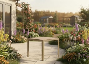 CH Béžový záhradný hliníkový stôl Beno II