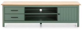Zelený drevený TV stolík Marckeric Miranda