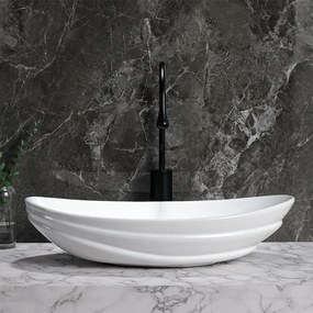 BPS-koupelny Keramické umývadlo na dosku HYD-LI-WH-LN-625 62x36 cm, biele lesk