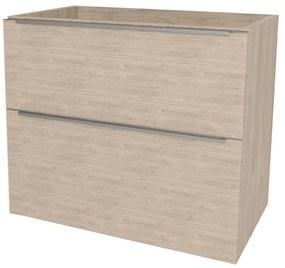 Mereo Mailo, kúpeľňová skrinka 61 cm, chróm madlo, Multidecor, Light Rock Hickory, MER-CN590SLRH1