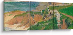 Obraz - Henri Moret, The Island of Raguenez, Brittany, reprodukcia (s hodinami) (90x30 cm)