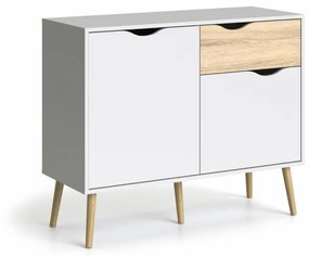 Biela komoda OSLO 75387 s 1 zásuvkou