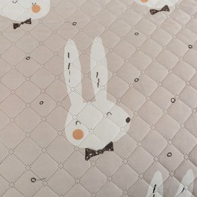 Prehoz na posteľ so vzorom WHITE RABBIT, béžový Rozmer: 170 x 210 cm