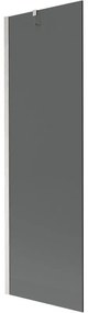 Mexen Next, 1-krídlová vaňová zástena 60 x 150 cm, 6mm šedé sklo, oceľová, 895-060-000-00-40-97