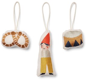 LIEWOOD Vianočné ozdoby Bethany Elf Embroidered – set 3 ks